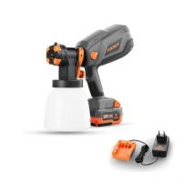 Fuxtec - Pistolet a peinture batterie FX-E1CSP20 - 20V 1L - Set avec batterie 4Ah et chargeur 1A