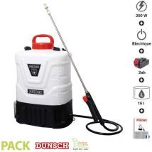 Pulvérisateur électrique 20 volts 16 litres à dos batterie 2Ah chargeur DUNSCH DU86020-16