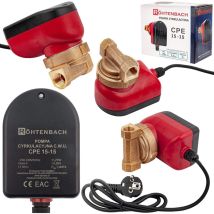 Röhtenbach Zirkulationspumpe CPe 15-15 – 28 W – 230 V – Temperaturbereich +2 °C bis +110 °C – ½" / ½"