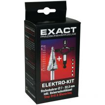 70606 hss Punta a gradini 7 - 32.5 mm Alberino cilindrico 1 kit - Exact