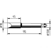 Ersa - Punta De Soldadura Serie 202 En Forma De Cincel, Niquelada a