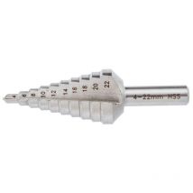 Punta conica a gradini per trapano Graphite 4-22 mm gto 57h739