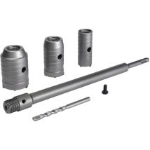 Punta per sega a tazza, Ø30mm, 40mm, 50mm Set sega a tazza, punta per cemento 350 mm SDS Plus Asta di prolunga Punta in carburo di tungsteno, sega a