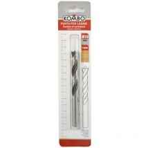 Kombo - punta trapano 10 x 120 per legno in acciaio di qualita' attacco