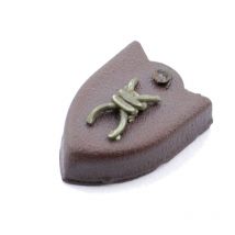 Puntale per testiera western con decoro catena misura 1,6cm colore brunito