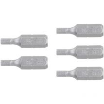 Truper - Puntas para destornillador hexagonal - 3 mm, 25 mm - 5 puntas