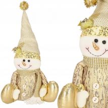 Springos - pupazzo di neve con campanello decorazione per le feste statuina