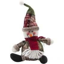 Peluches sedute pupazzo di neve 25 cm