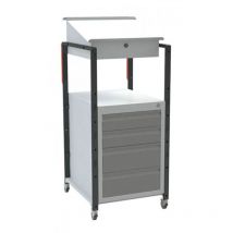Matisère - Pupitre d'atelier avec un bloc de 4 tiroirs équipé de roulettes - 820005971