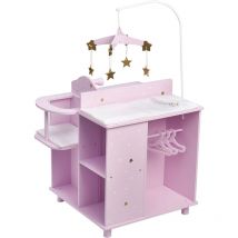 Teamson Kids - Olivia's Little World Puppen-Wickeltisch 4-in-1 Twinkle Stars Princess, Puppenschrank, Puppenzubehör