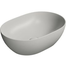 GSI - pura comptoir lavabo en céramique 50x35cm, cenere mat