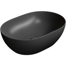 GSI - pura comptoir lavabo en céramique 50x35cm, noir mat