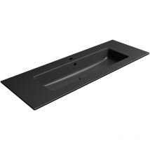 GSI - pura lavabo en céramique Slim 122x46cm, noir mat