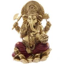 Puckator - Purckator GAN07, Statuina del Dio Ganesh, 16 cm, Oro e Rosso