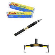 Purdy - Colossus 4pc Complete Roller System Kit 12' Rollers Adjustable Frame + Pole