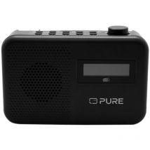 Pure Elan One2 Dab+/FM Portable Radio mit Bluetooth 5.1 (LCD-Display, 10 Tasten de Speicher, Stromversorgung durch 4 AA-Batterien) Black Charcoal