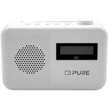 Pure - Elan One2 Radio Portátil Dab+/FM con Bluetooth 5.1 (Pantalla lcd, 10 Botones de Memoria, Funciona con 4 Pilas aa) Blanco Algodón