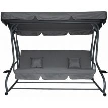 Pure Home & Garden Hollywoodschaukel "Askim" mit verstellbarem Sonnendach, grau