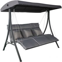 Hollywoodschaukel 'Marianne', anthrazit - Pure Home&garden