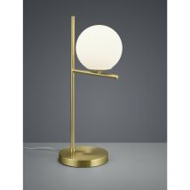Lampada Da Tavolo Sfera Vetro Bianco Ottone 1xE14 Pure Trio Lighting