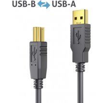 Purelink - DS2000-150 Câble de connexion actif usb 2.0 (usb-a mâle à usb-b mâle), alimentation du port usb, aucune alimentation requise, contacts