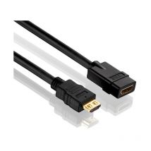 Purelink - PI1100-050 Câble d'extension hdmi haute vitesse (4K UltraHD (2160p), Ethernet), hdmi-a mâle à hdmi-a femelle, certifié, 5,00m, noir
