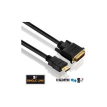 Purelink - PI3000-005 Câble de connexion hdmi à Single Link dvi (2K FullHD (1080p), Ethernet), hdmi-a mâle vers dvi-d mâle (18+1), certifié, 0,50m,