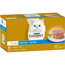 Gourmet gold tortino con morbido cuore gr 85X4 pz con msalmone e tonno okx - Purina