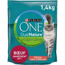 Croquettes Spécial Chat Stérilisé Bœuf et Spiruline, purina one 1.4 kg - Purina