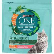 Croquettes Spécial Chat Stérilisé Saumon et Spiruline, purina one 1.4KG - Purina
