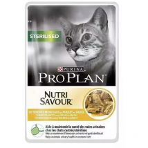 Pro Plan – Aliment humide pour chats adultes stérilisés nutri savour poulet en sauce, 1 x 85 g (7613036092852) - Purina