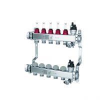 Heizkreisverteiler FF7MSSD064AKDB5 6 Kreise, 403 mm lang, 1', Edelstahl, dynamic - Purmo