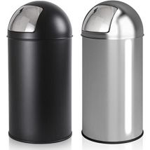 Jago Cubo de Basura - de Acero Inoxidable, con Tapa Basculante, Oscilante, de 50l - Contenedor, Cesto, Tacho, Cubeto de Basura, Papelera, Basurero