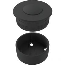 PushPower Einbau Funkschalter rund - Funklichtschalter Mini 35 - keine Verkabelung notwendig, Kunststoff schwarz - Siro