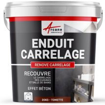 Arcane Industries - Putz für Fliesen - Fliesen verputzen - Betonbeschichtungs-Effekt - renove carrelage - Terrakotta - Kit 20kg - 13m² für 2