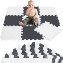Littletom - 9 Piezas Alfombra Bebé - 30x30 Colchoneta Bebé Suelo - Alfombra Puzzle Bebé Foam