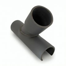 PVC-Abzweigsattel 40x40 mm mit 45 Grad, 15 cm lang.