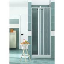 Brixo Duschbox PVC mit seitlichem Öffnungsmodell Malena – 80cm x 80cm x 190cm – Weiß