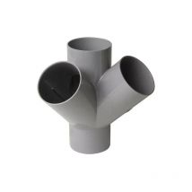 PVC-Eckkreuz 45 Grad weiblich/weiblich, 50