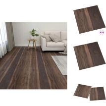 PVC-Fliesen Selbstklebend 55 Stk. 5,11 m² Dunkelbraun - PVC-Böden - Selbstklebender Bodenbelag - Vinylboden - Wohnzimmerboden - Küchenboden