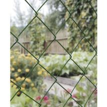 H+s Maschendrahtzaun PVC-Geflecht Moosgrün Höhe 1000 mm verzinkt, Länge 25 m