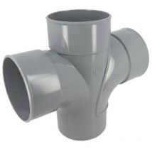 NICOLL PVC-Kreuz 87° 30 männlich/weiblich 125mm PVC