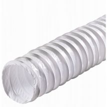 VENTS – Flexibler PVC-Kanal 100 mm – 1 m – Rund – Weiß – Abluft- und Zuluftsysteme