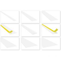 Pvc piatto bianco 2m - standard 3mm, scelta di labbro morbido e autoadesivo - hj: Senza nastro adesivo, HJ.109 - 50x3mm
