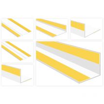 Hexim - pvc plat blanc blanc 2m - avec rainures adhésives ou angle de pliage - hj: Avec du ruban adhésif en mousse, 137 - 50x3mm avec angle de pliage
