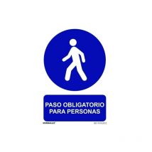 Normaluz - Señal 210X300Mm Pvc Paso Obligatorio Para Personas Rd20009