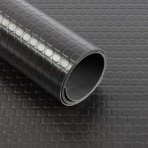 Revêtement en caoutchouc sur mesure Square Noir 120 x 450 cm