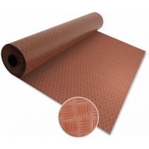 Tapis en caoutchouc Diamond Cut Terracotta 120 x 300 cm