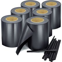 Trisens - Sichtschutzstreifen inkl. 30 Befestigungsclips Sichtschutzstreifen Zaunblende 35 m Rolle 19 cm pvc Zaunfolie Windschutz Doppelstabmatten,