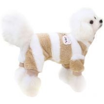 Yzmrbdqc - Pyjama pour chien de petite taille, pull d'hiver pour chien avec anneau de laisse, vêtements en polaire pour animaux de compagnie,